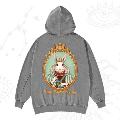 Purplehecate Regal Easter Bunny Washed Hoodie