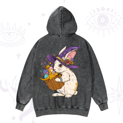 Purplehecate Enchanted Bunny Easter Washed Hoodie