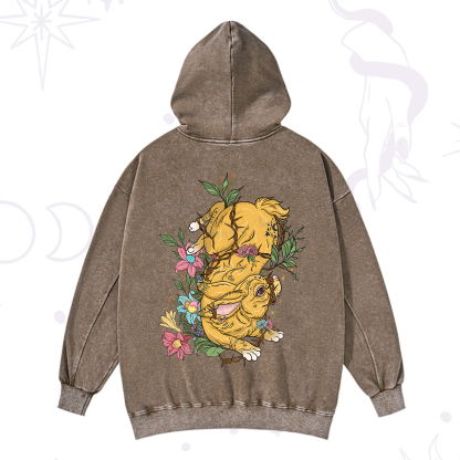 Purplehecate Thorn Bunny Easter Washed Hoodie
