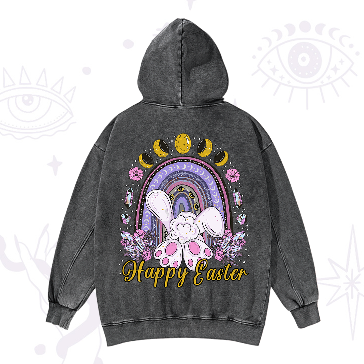 Purplehecate Happy Easter Washed Hoodie