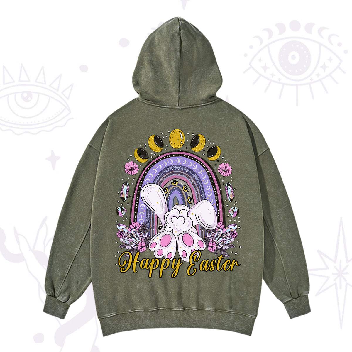 Purplehecate Happy Easter Washed Hoodie