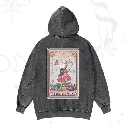 Purplehecate The Hula Hoop Bunny Tarot Washed Hoodie