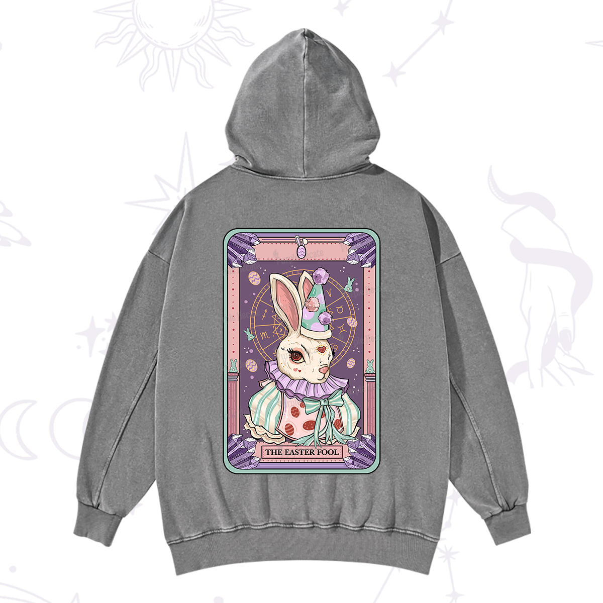Purplehecate The Easter Fool Tarot Washed Hoodie