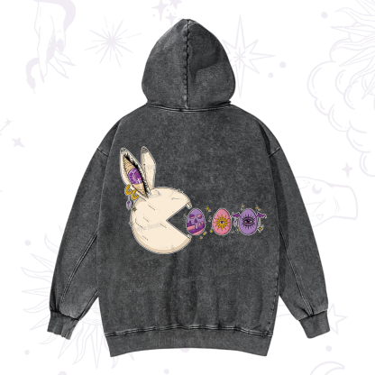 Purplehecate Egg Hunter Bunny Easter Washed Hoodie