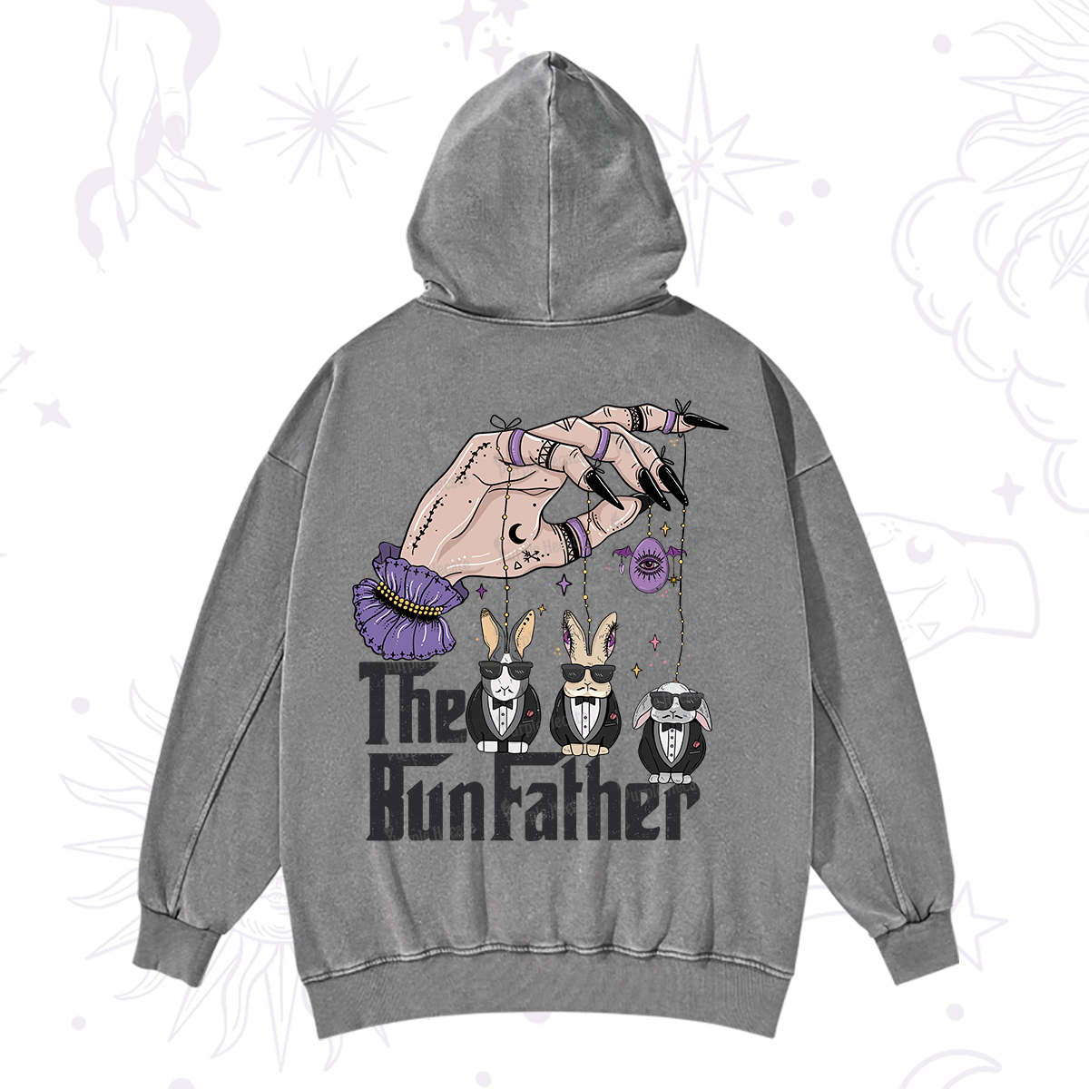 Purplehecate The Bunfather Easter Washed Hoodie