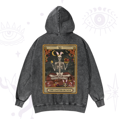 Purplehecate The Easter Bunny Tarot Washed Hoodie
