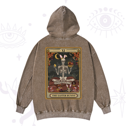Purplehecate The Easter Bunny Tarot Washed Hoodie