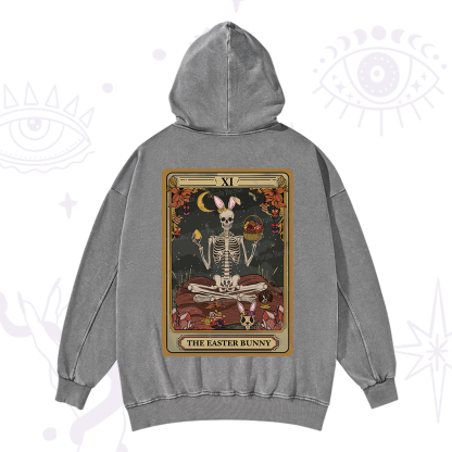 Purplehecate The Easter Bunny Tarot Washed Hoodie