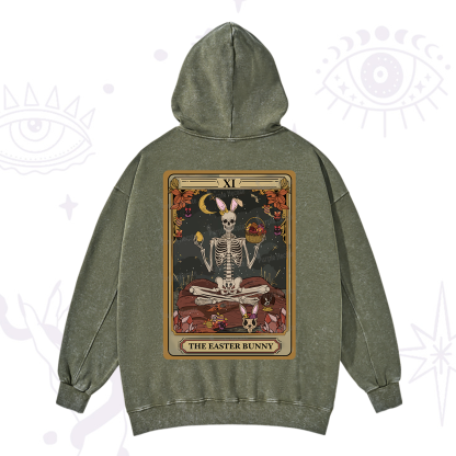 Purplehecate The Easter Bunny Tarot Washed Hoodie