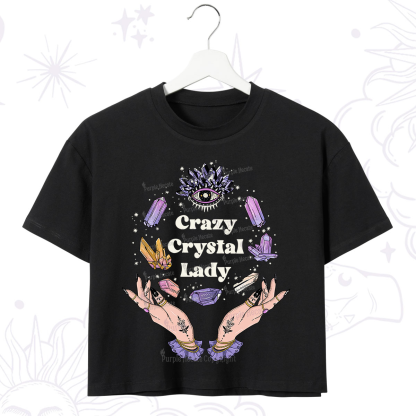 Purplehecate Crazy Crystal Lady Crop T-Shirt
