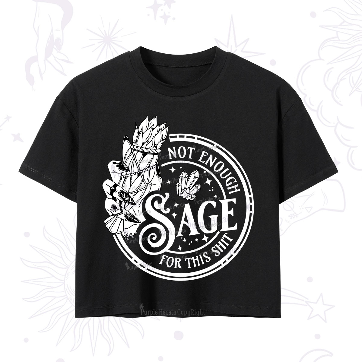 Purplehecate Not Enough Smudge for This Shit Crop T-Shirt