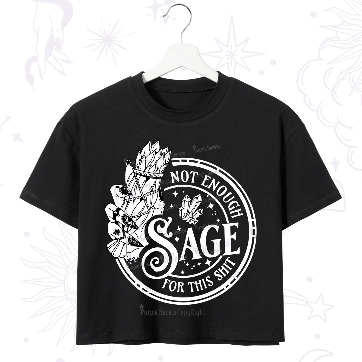 Purplehecate Not Enough Smudge for This Shit Crop T-Shirt