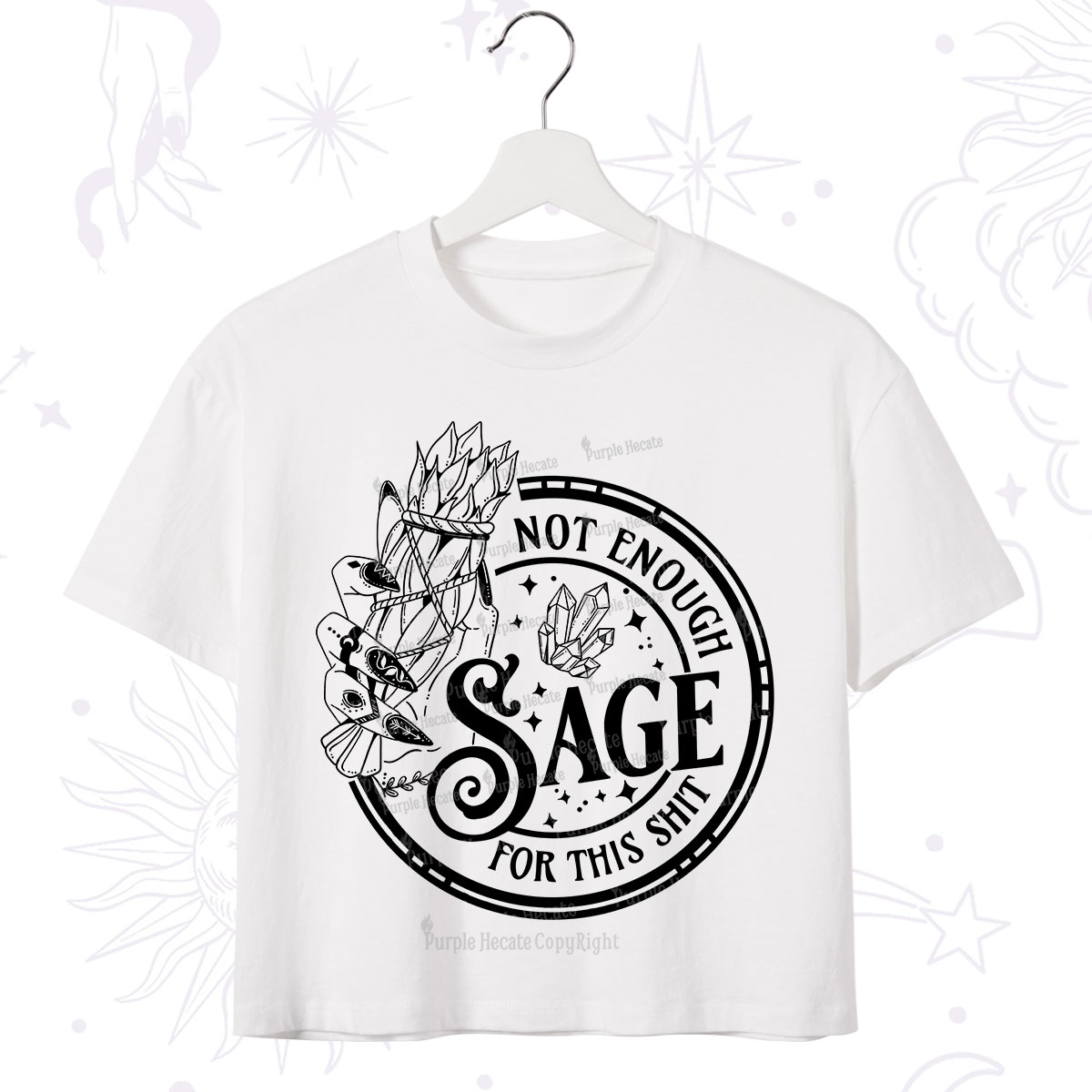 Purplehecate Not Enough Smudge for This Shit Crop T-Shirt