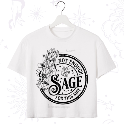 Purplehecate Not Enough Smudge for This Shit Crop T-Shirt