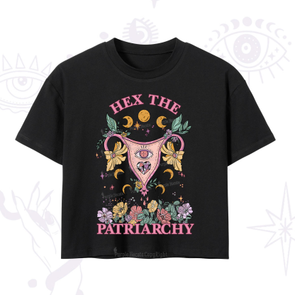 Purplehecate Hex the Patriarchy Feminist Power Crop T-Shirt