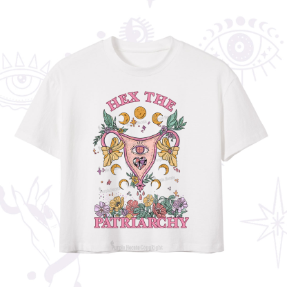 Purplehecate Hex the Patriarchy Feminist Power Crop T-Shirt