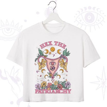 Purplehecate Hex the Patriarchy Feminist Power Crop T-Shirt