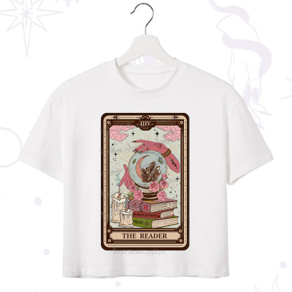 Purplehecate The Reader Tarot Witch Vibes Crop T-Shirt