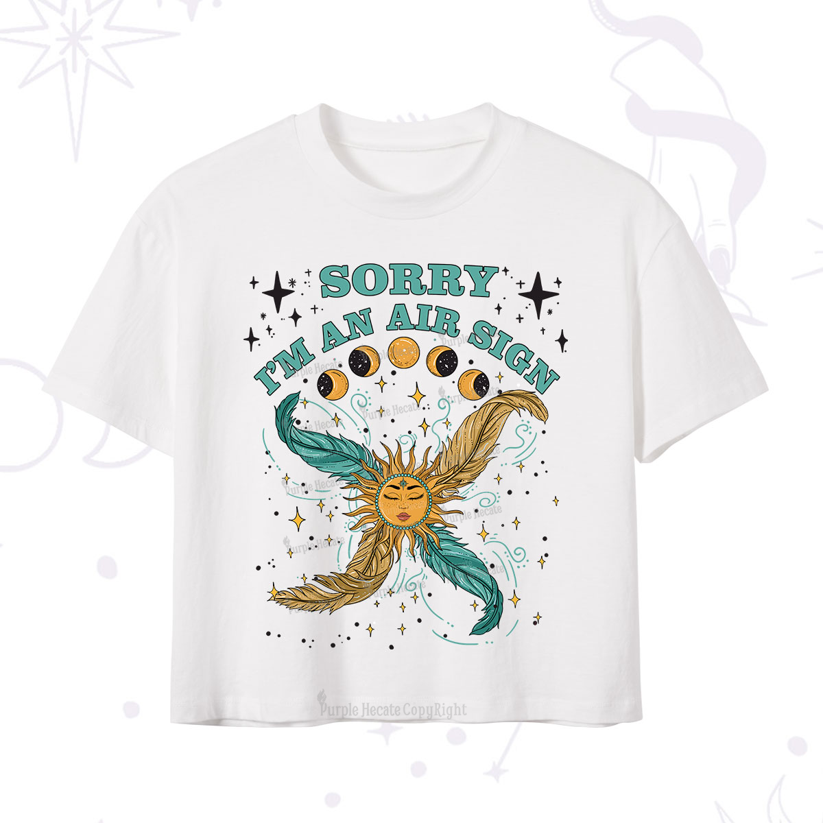 Purplehecate Sorry I'm An Air Sign Crop T-Shirt