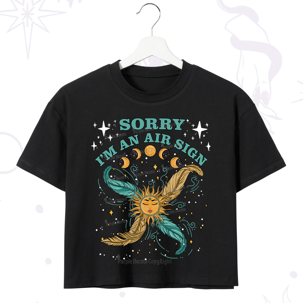 Purplehecate Sorry I'm An Air Sign Crop T-Shirt