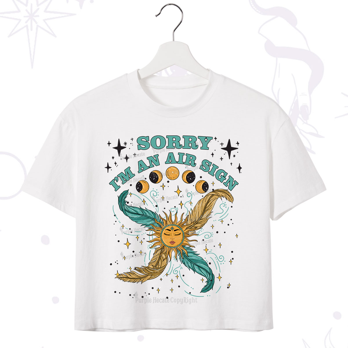 Purplehecate Sorry I'm An Air Sign Crop T-Shirt