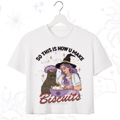 Purplehecate So This Is How You Make Biscuits Crop T-Shirt