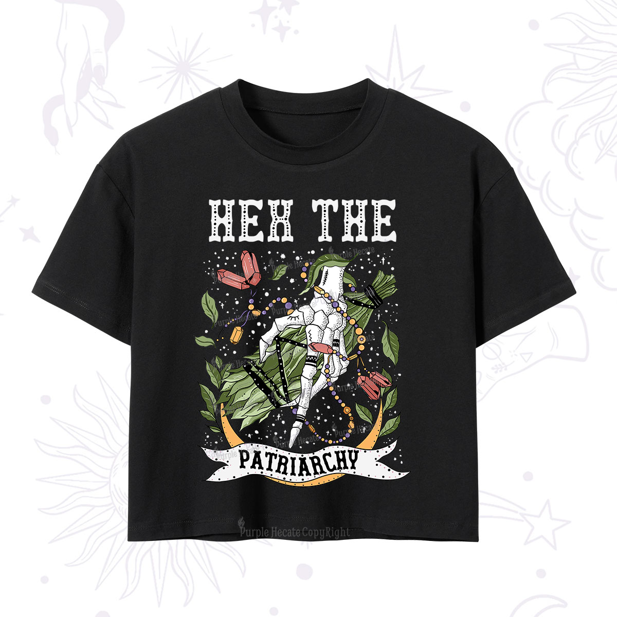 Purplehecate Heh The Patriarchy Crop T-Shirt