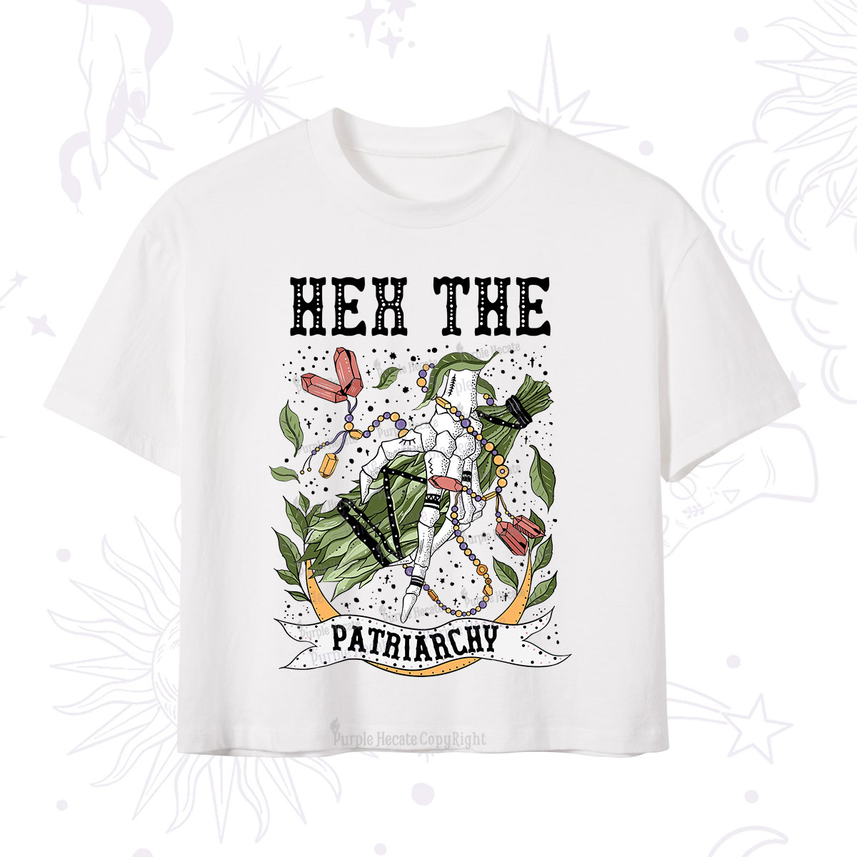 Purplehecate Heh The Patriarchy Crop T-Shirt
