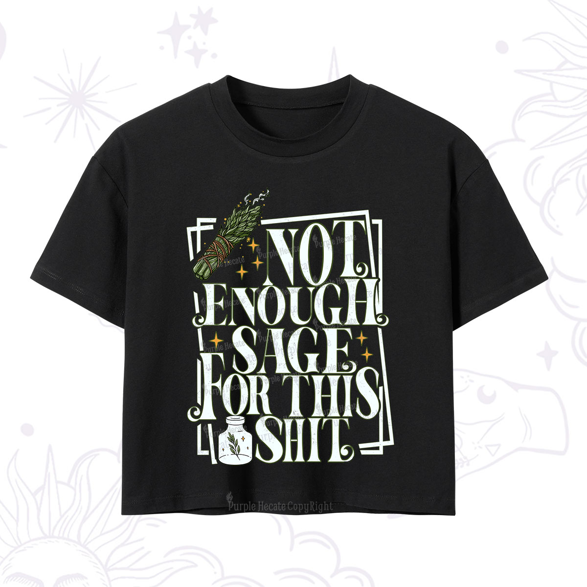 Purplehecate Smudge for This Shit Crop T-Shirt