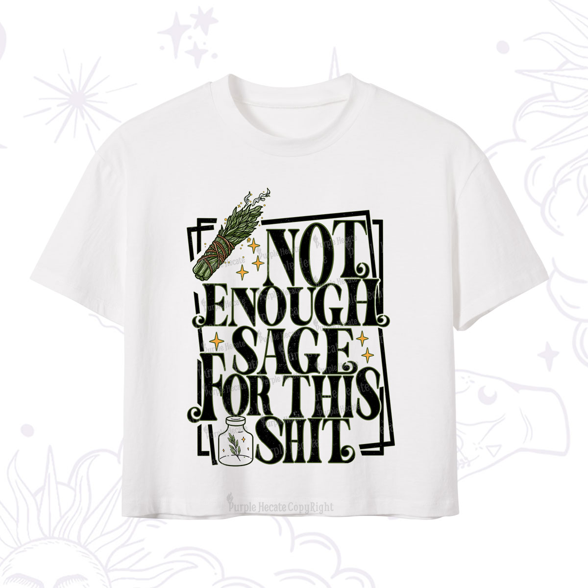 Purplehecate Smudge for This Shit Crop T-Shirt