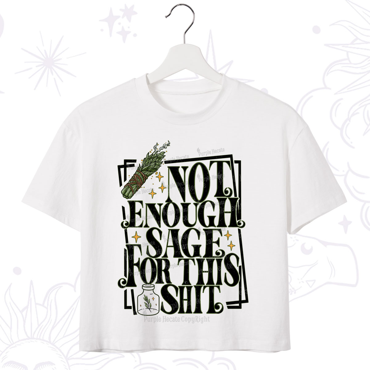 Purplehecate Smudge for This Shit Crop T-Shirt