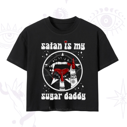 Purplehecate Satan Is My Sugar Daddy Crop T-Shirt