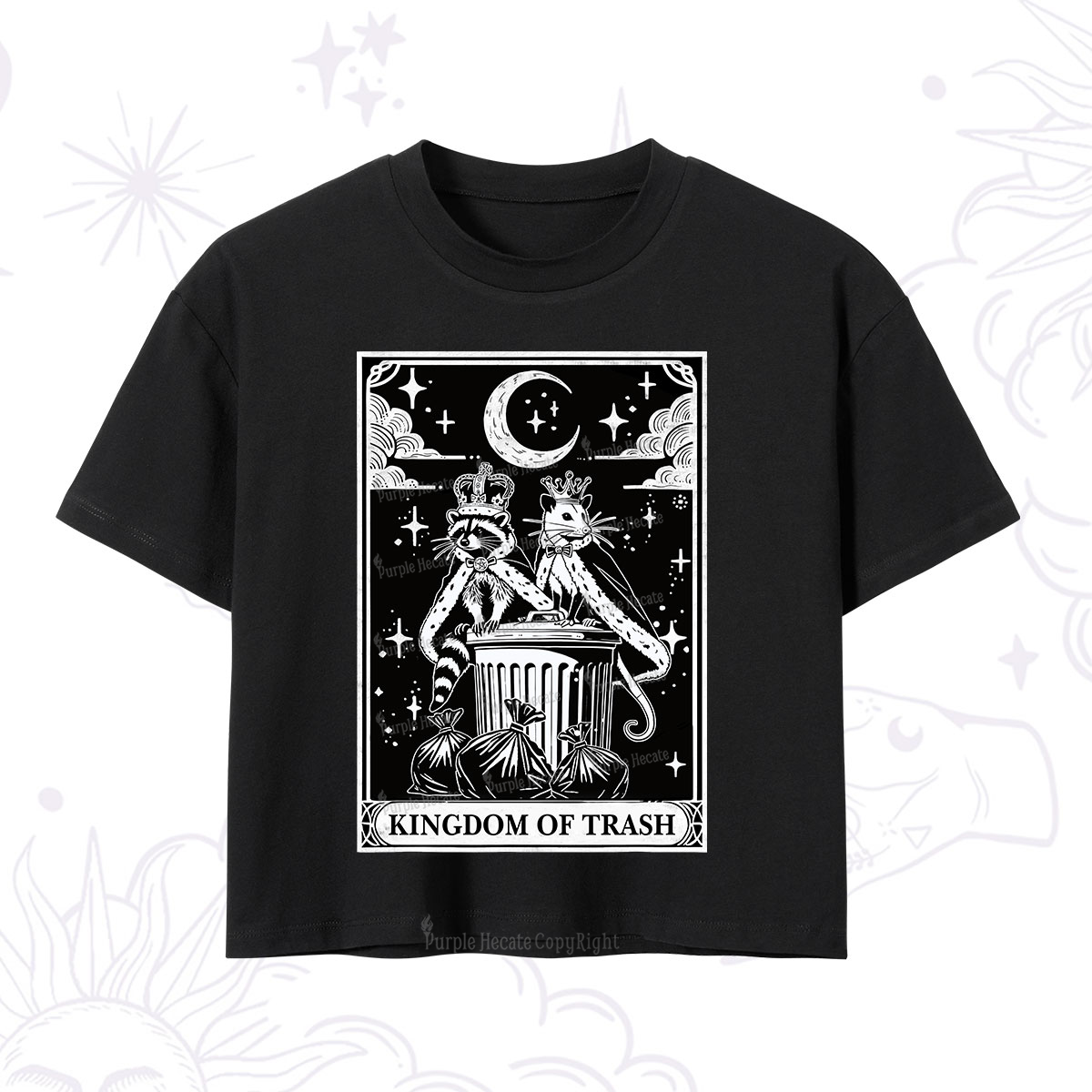 Purplehecate The Kingdom Of Trash Tarot Crop T-Shirt