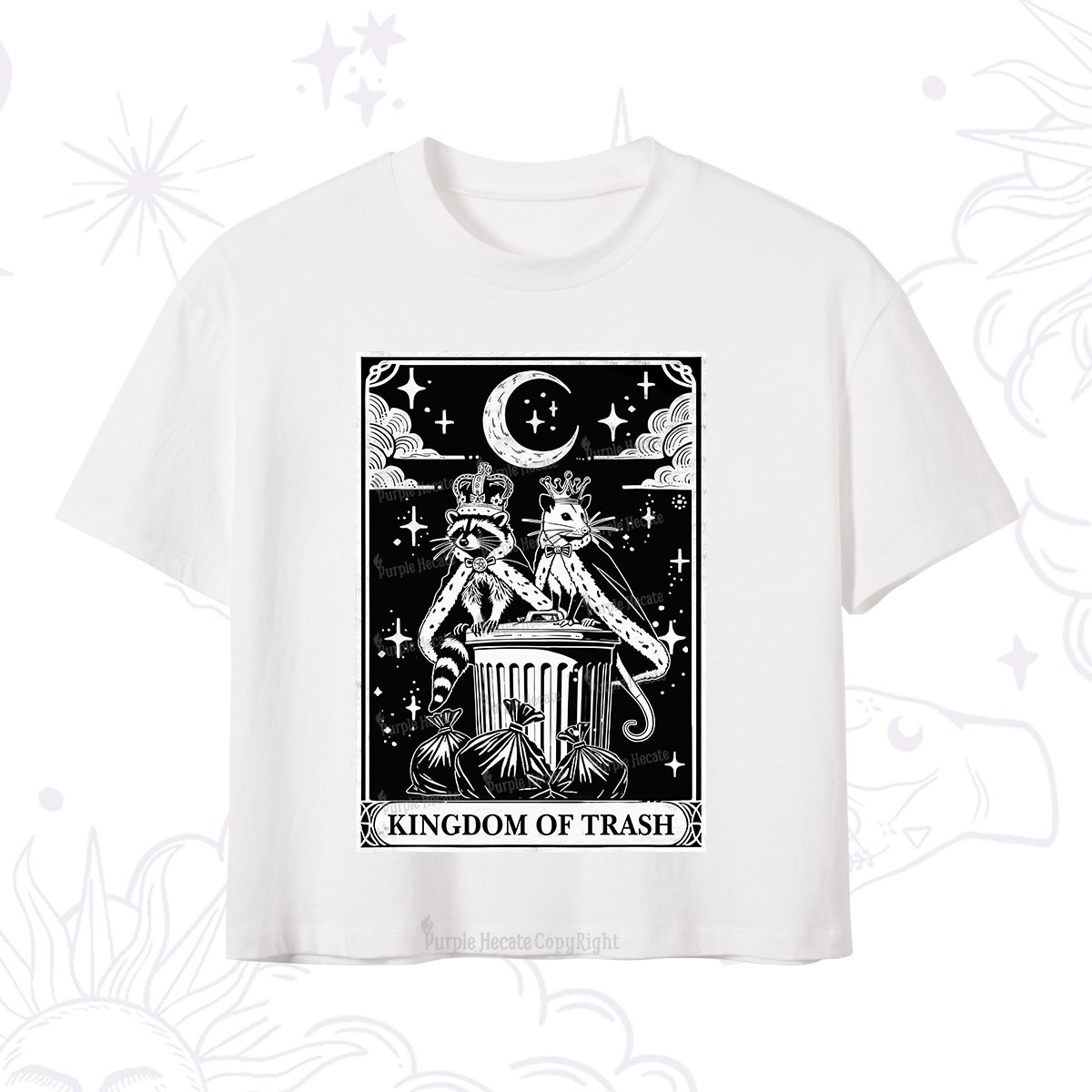 Purplehecate The Kingdom Of Trash Tarot Crop T-Shirt