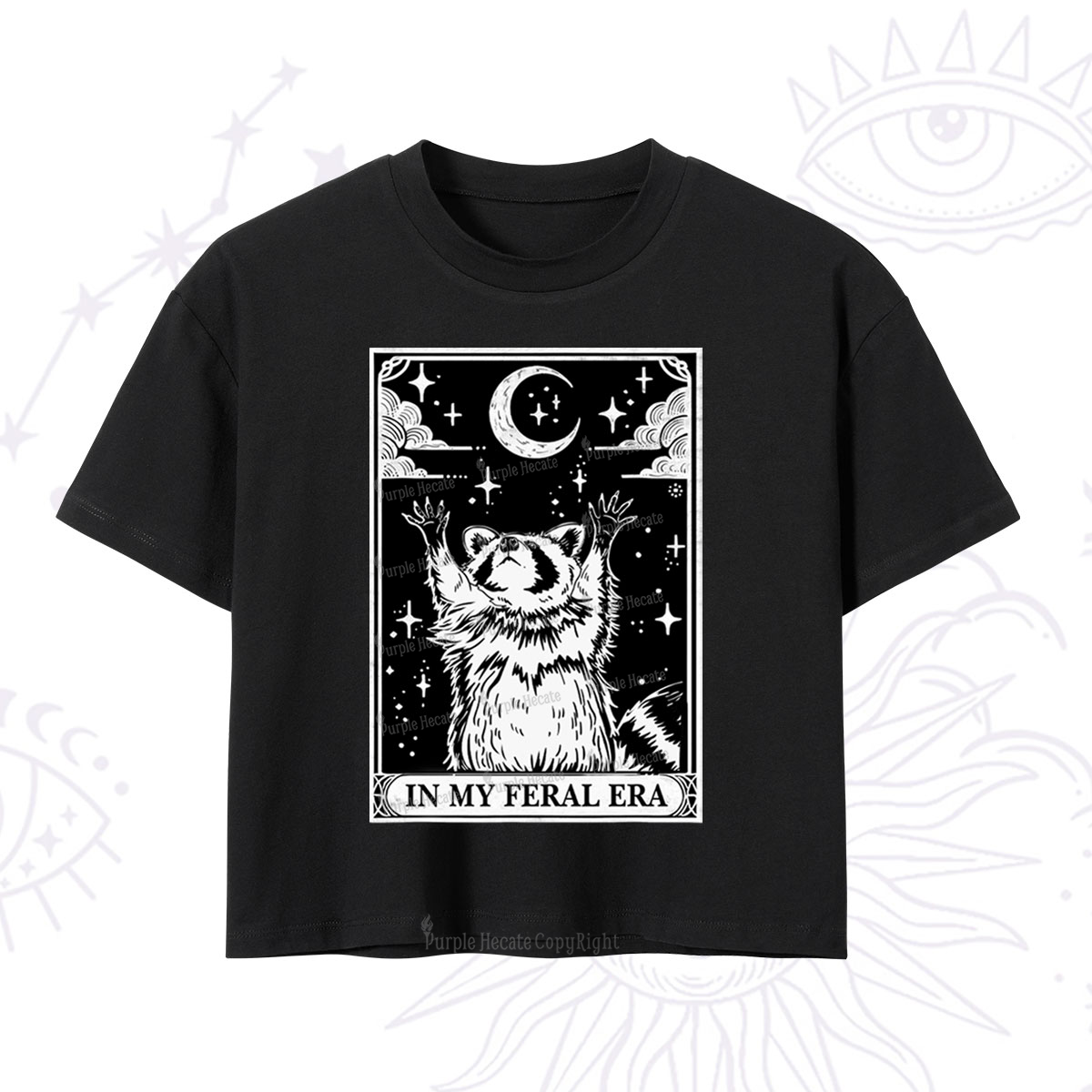 Purplehecate The In My Feral Era Oracle Card Crop T-Shirt