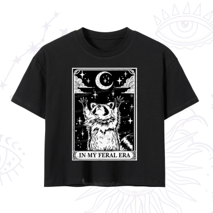 Purplehecate The In My Feral Era Oracle Card Crop T-Shirt