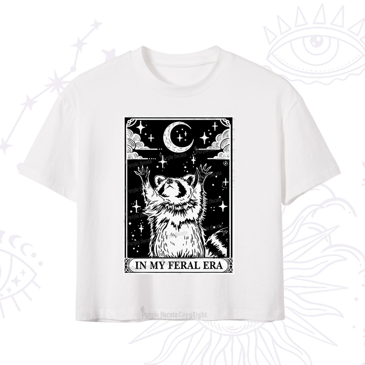 Purplehecate The In My Feral Era Oracle Card Crop T-Shirt