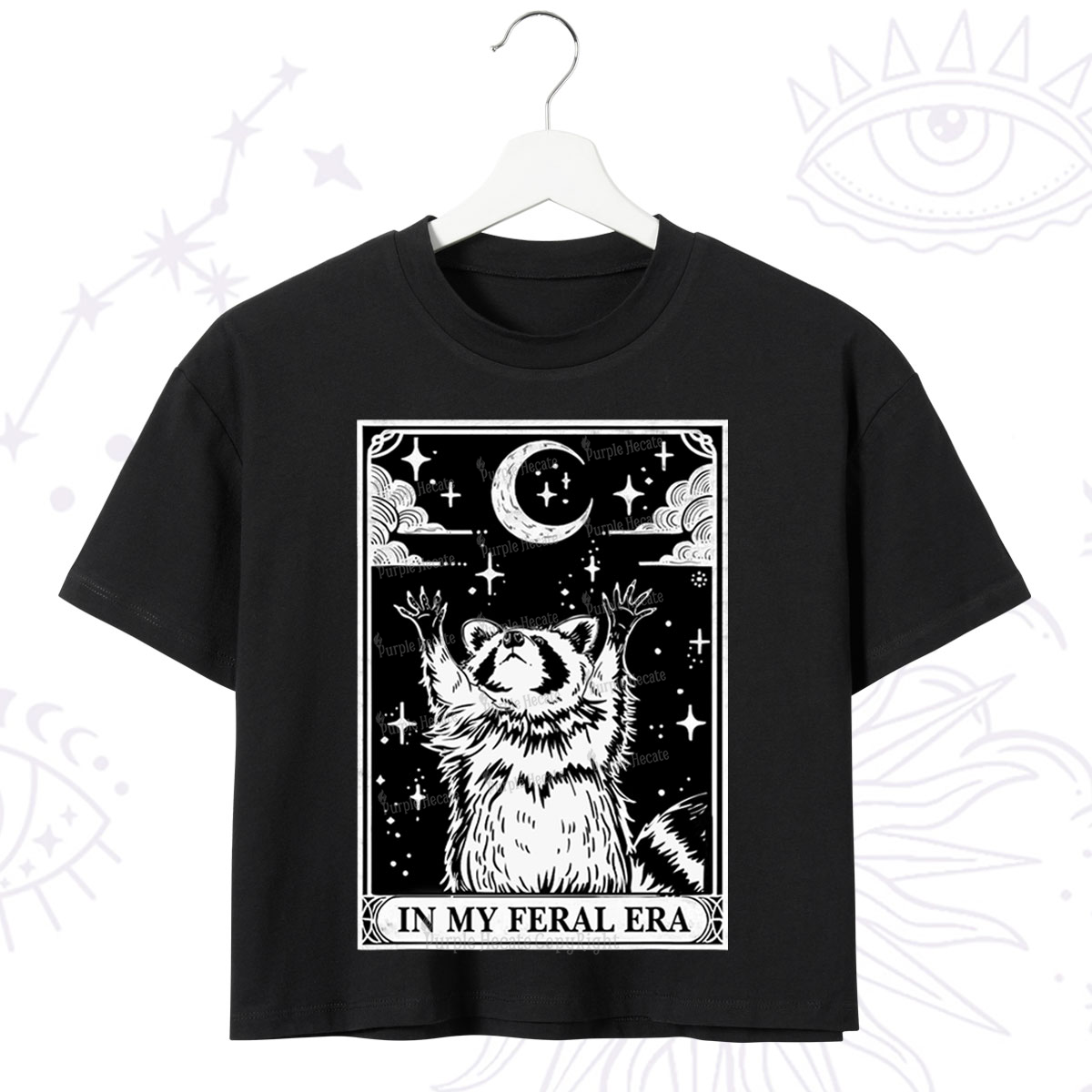 Purplehecate The In My Feral Era Oracle Card Crop T-Shirt