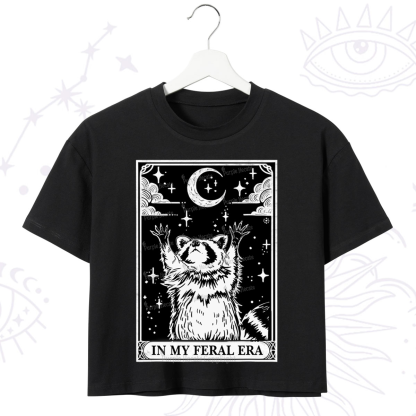 Purplehecate The In My Feral Era Oracle Card Crop T-Shirt