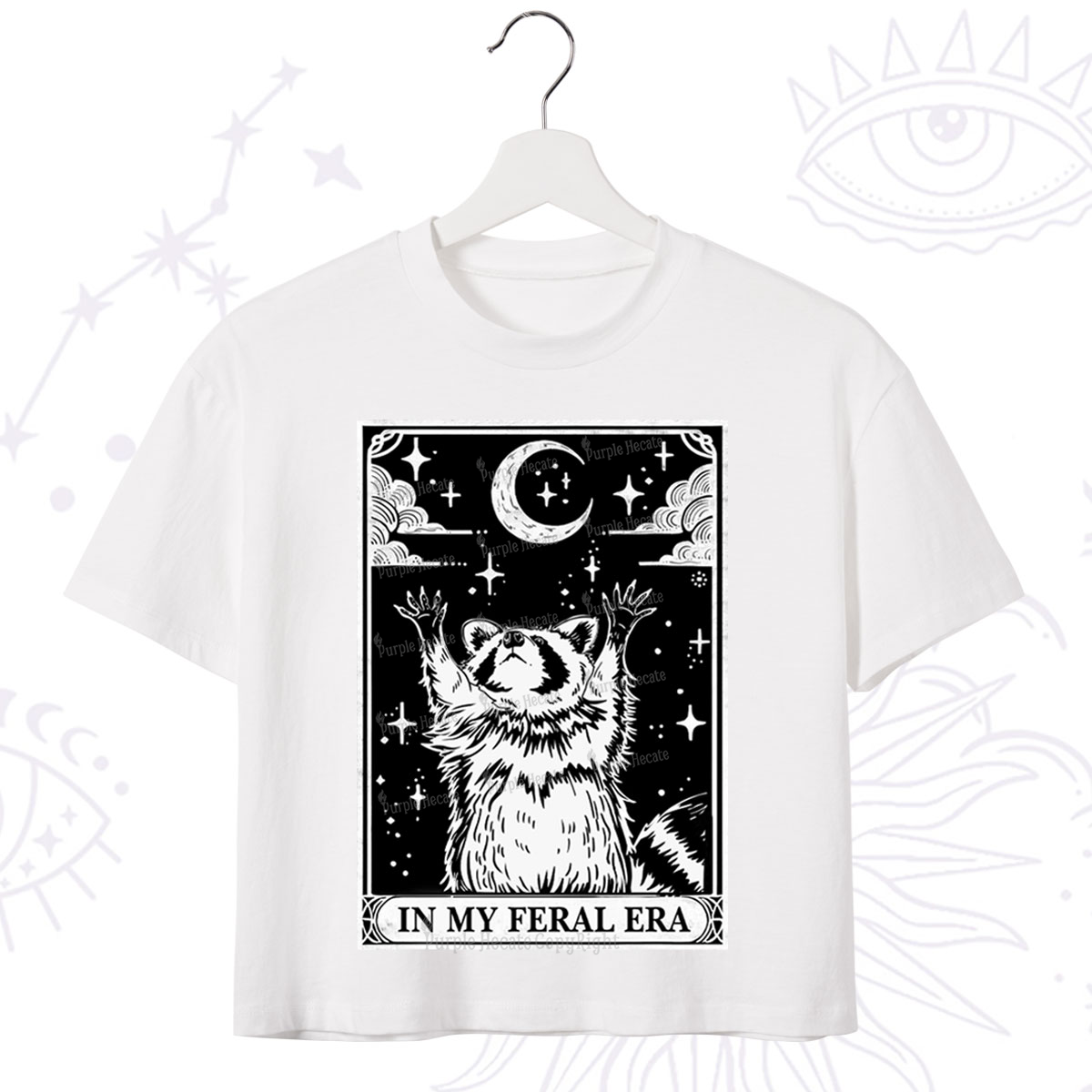 Purplehecate The In My Feral Era Oracle Card Crop T-Shirt