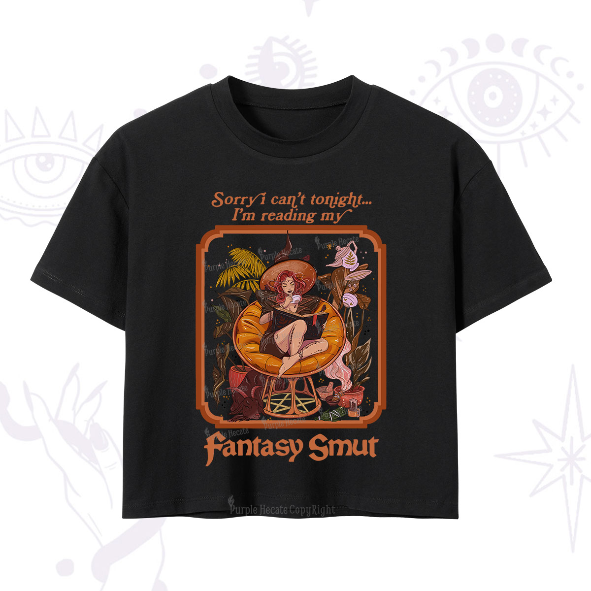 Purplehecate Sorry I Can't Tonight I'm Reading My Fantasy Smut Crop T-Shirt
