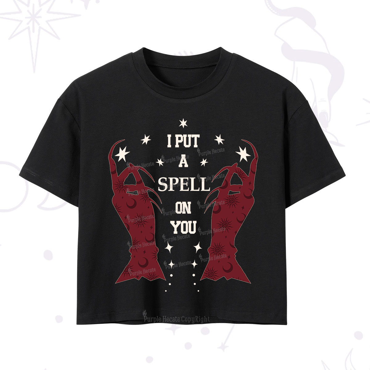 Purplehecate I Put A Spell On You Crop T-Shirt