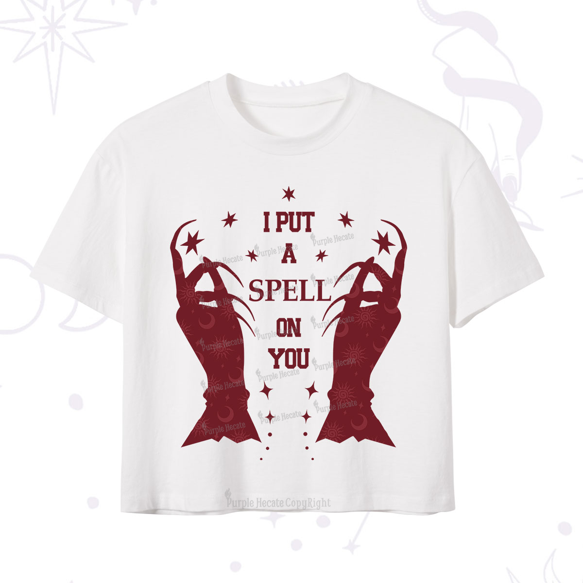 Purplehecate I Put A Spell On You Crop T-Shirt
