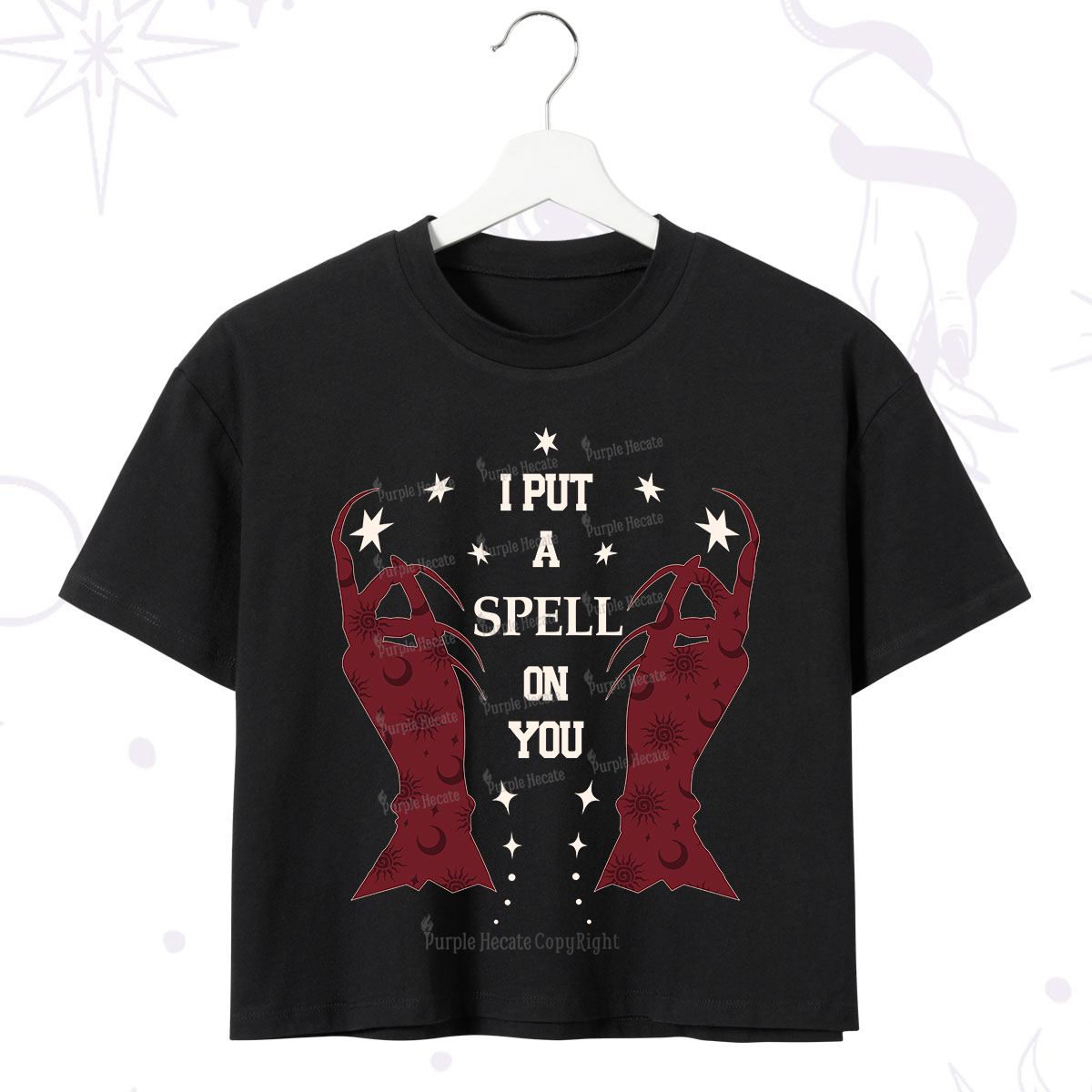 Purplehecate I Put A Spell On You Crop T-Shirt