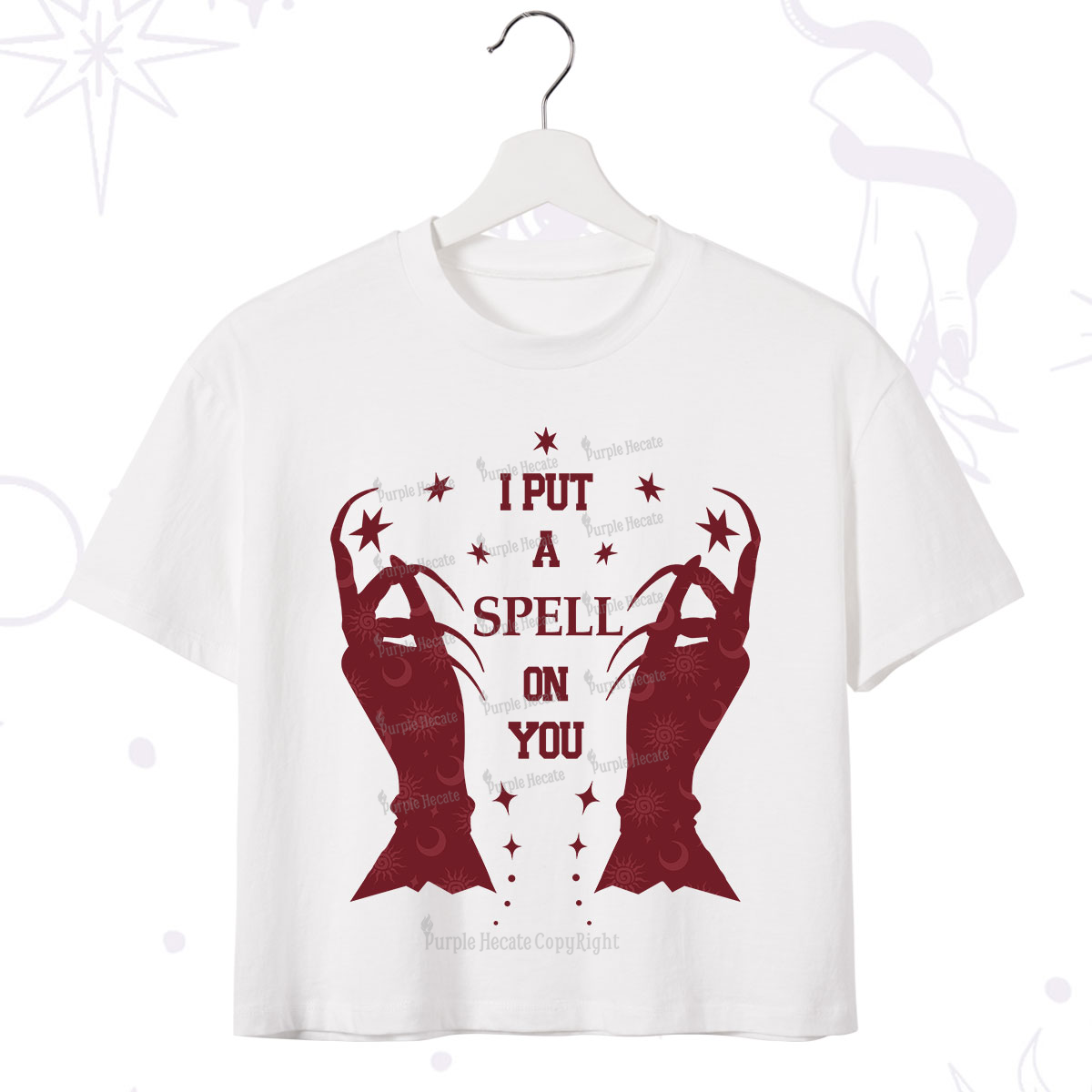 Purplehecate I Put A Spell On You Crop T-Shirt