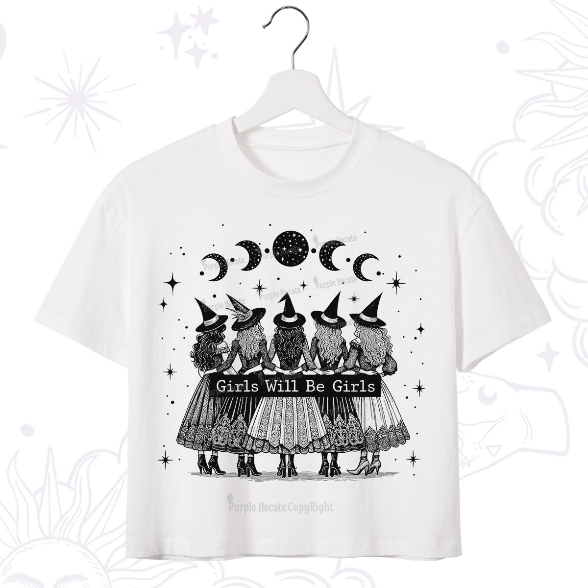 Purplehecate Girls Will Be Girls Witch Power Crop T-Shirt