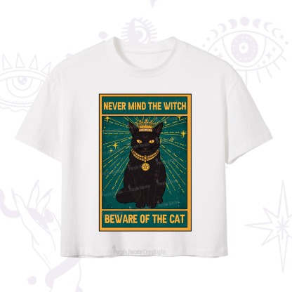 Purplehecate The Never Mind The Witch Beware Of The Cat Oracle Card Crop T-Shirt