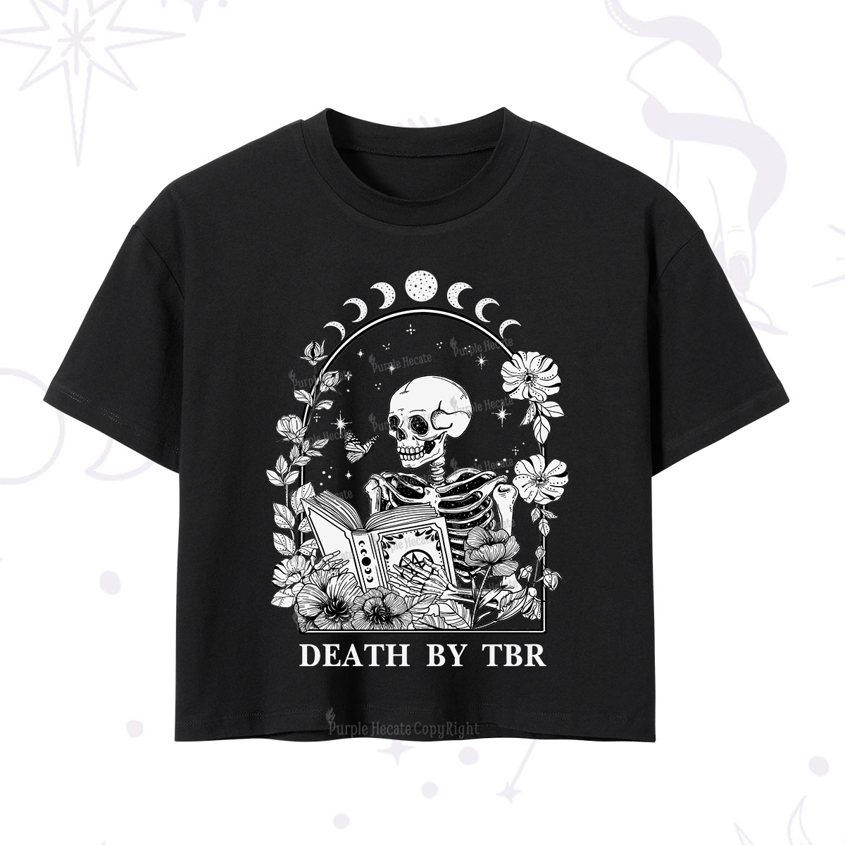 Purplehecate Death By TBR Crop T-Shirt