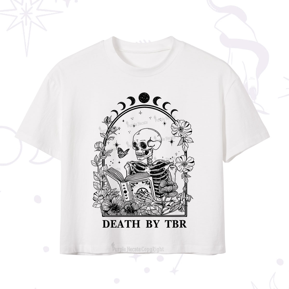 Purplehecate Death By TBR Crop T-Shirt