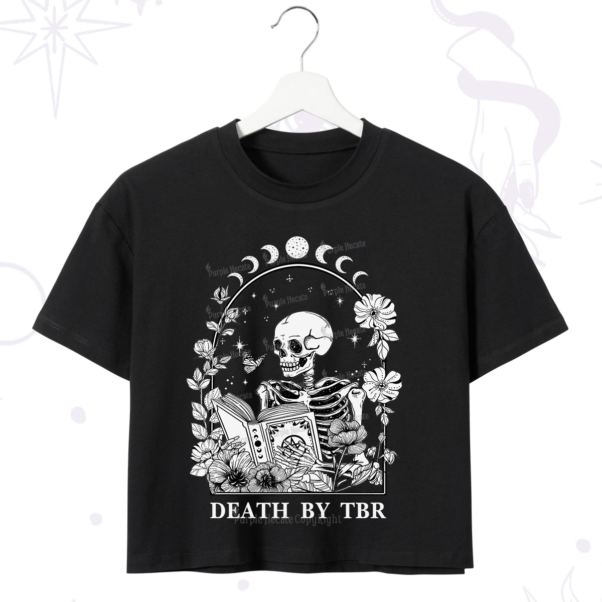 Purplehecate Death By TBR Crop T-Shirt